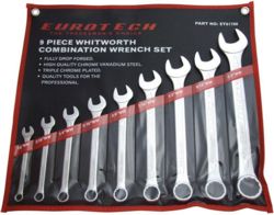 9pc Whitworth Spanner Set - Eurotech Tools